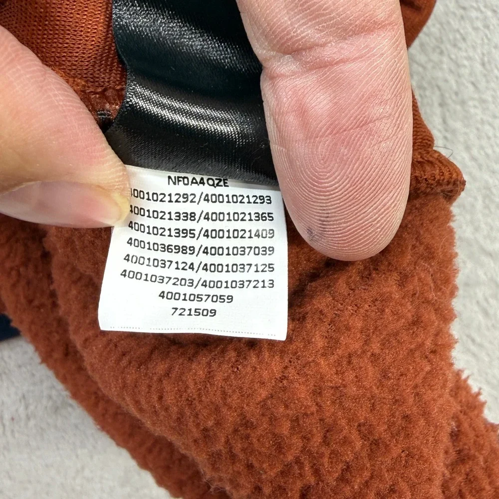 The North Face Fleece Vest Men XL Orange Sherpa Full Zip Gorpcore Hiking Camping